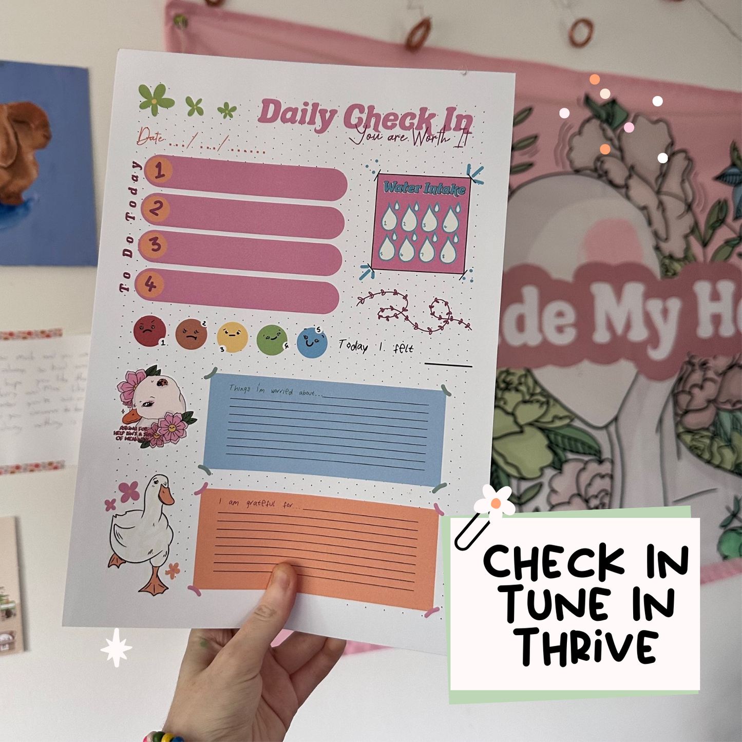 Ducky Daily Check In Notepad