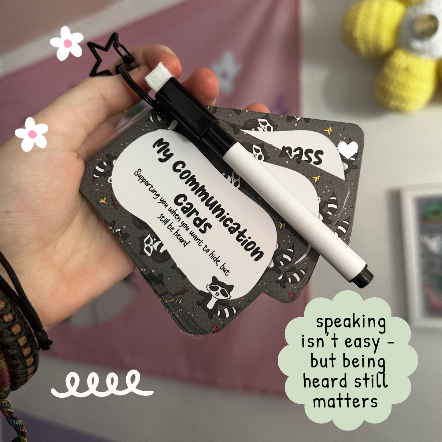 Raccoon Communication Cards