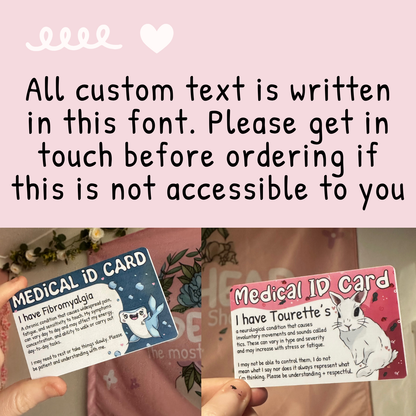 Custom Medical ID Card