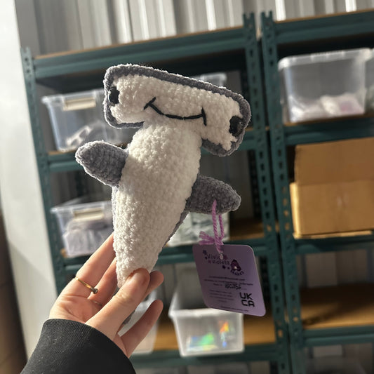 Hammerhead shark crochet friend