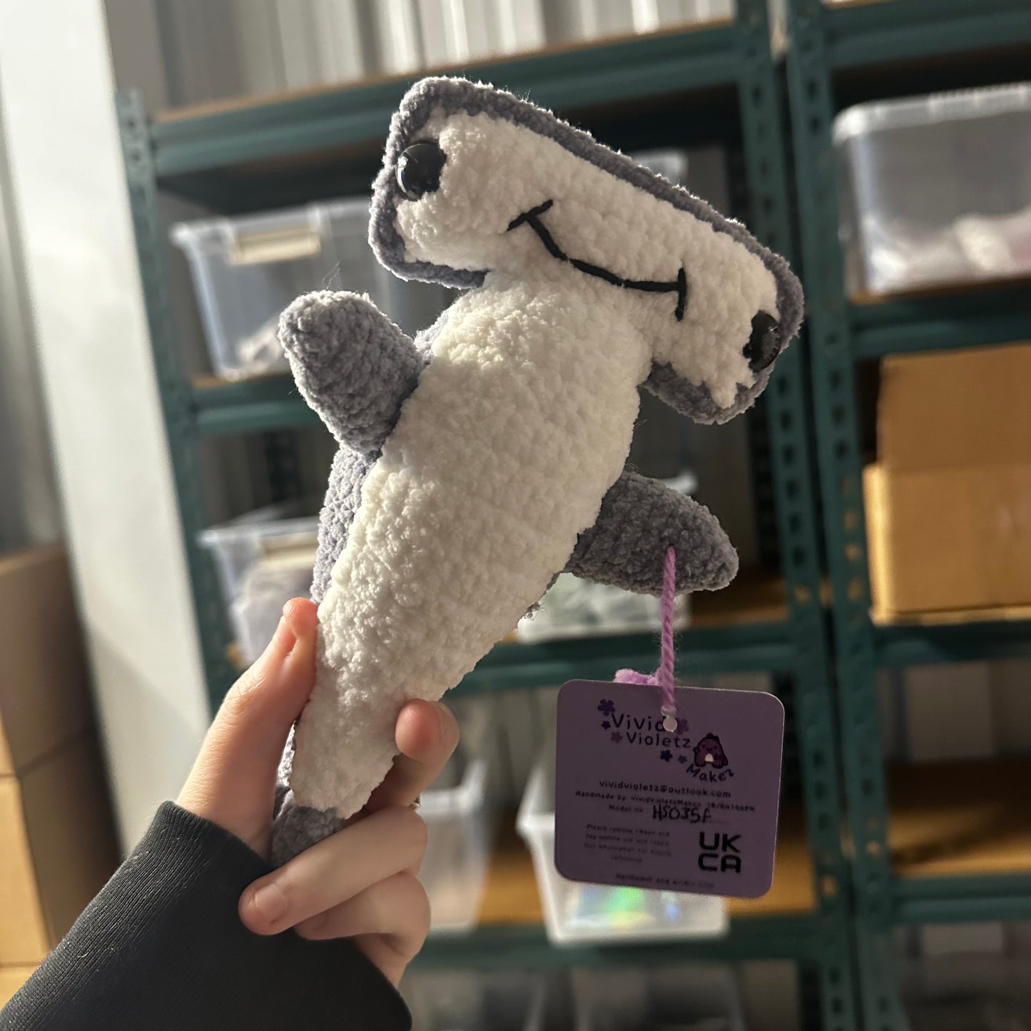 Hammerhead shark crochet friend
