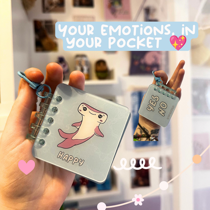 Shark Emotion Keychain