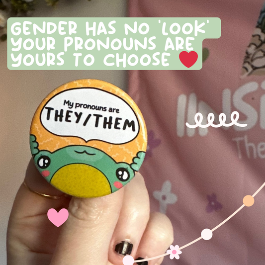 Frog Pronoun Badges