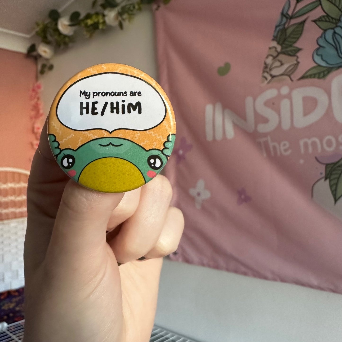 Frog Pronoun Badges