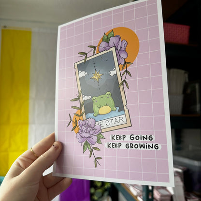 Keep Going Frog Print