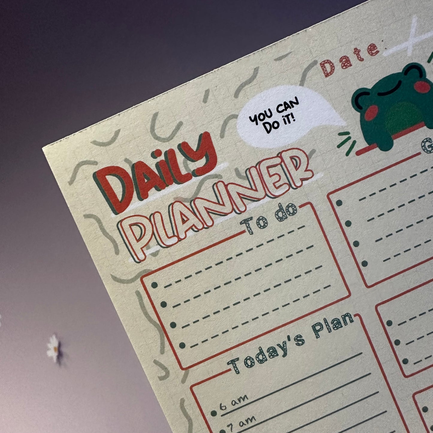 Froggy Daily Check In Notepad