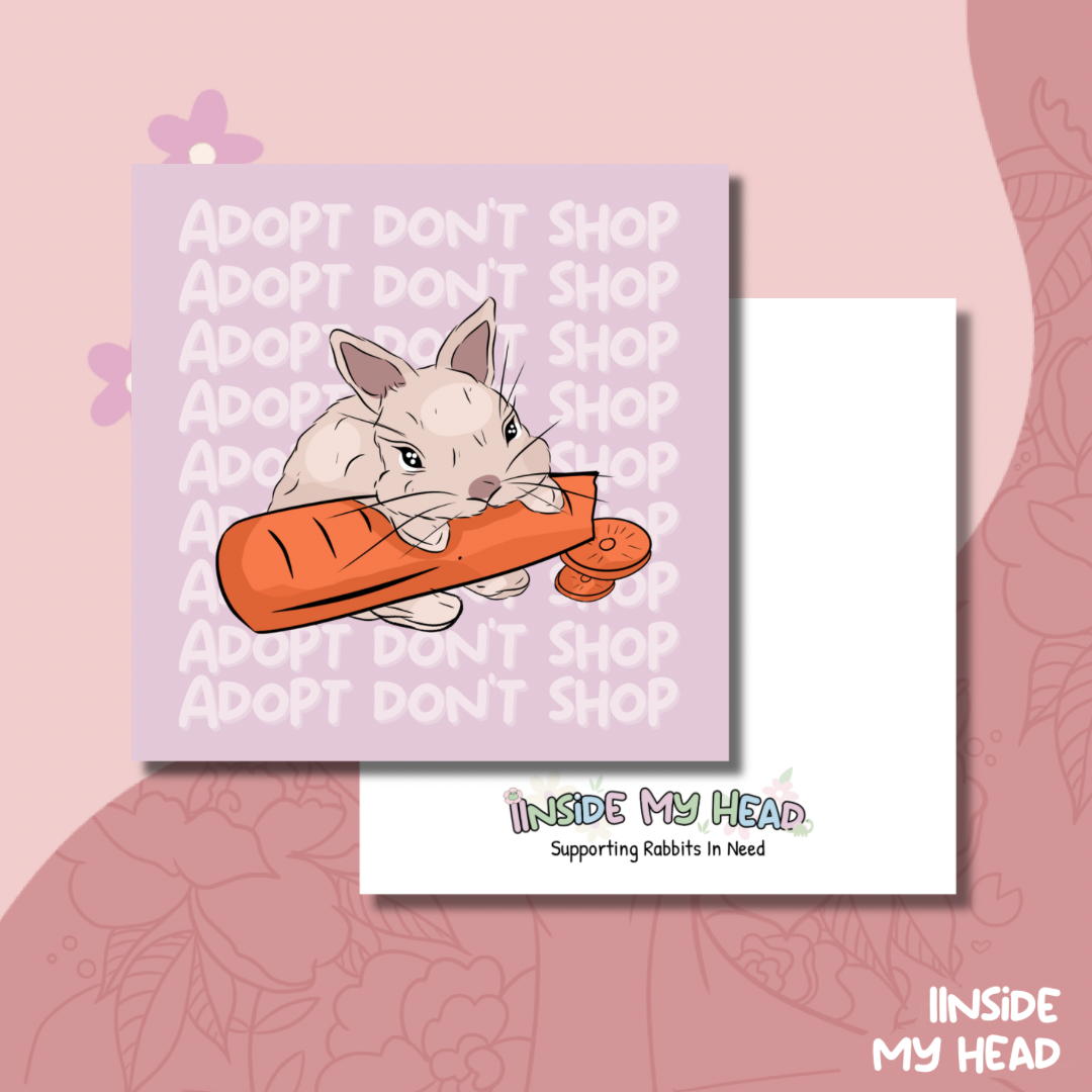 Adopt Dont Shop Rabbit Print