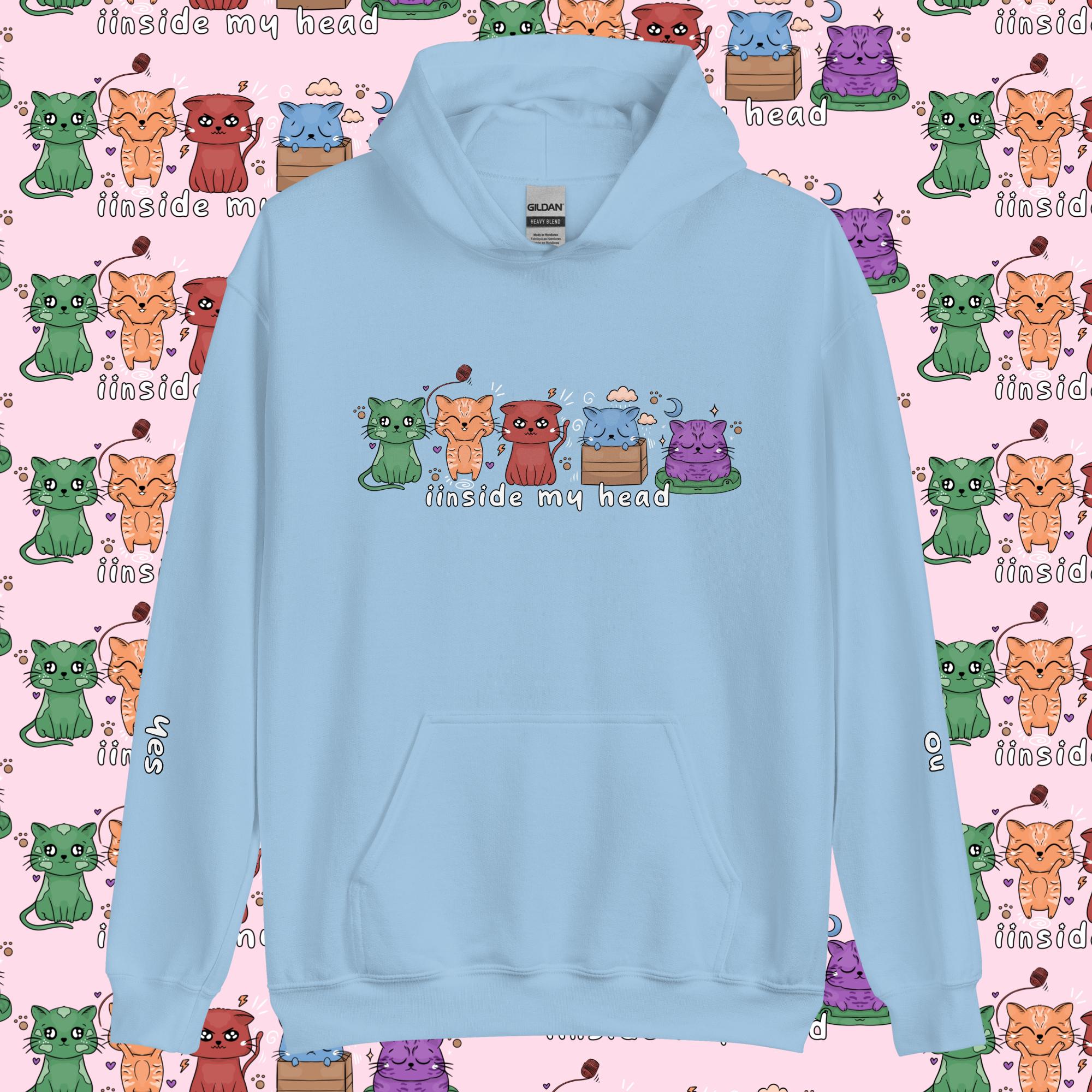 Blue cat hoodie best sale