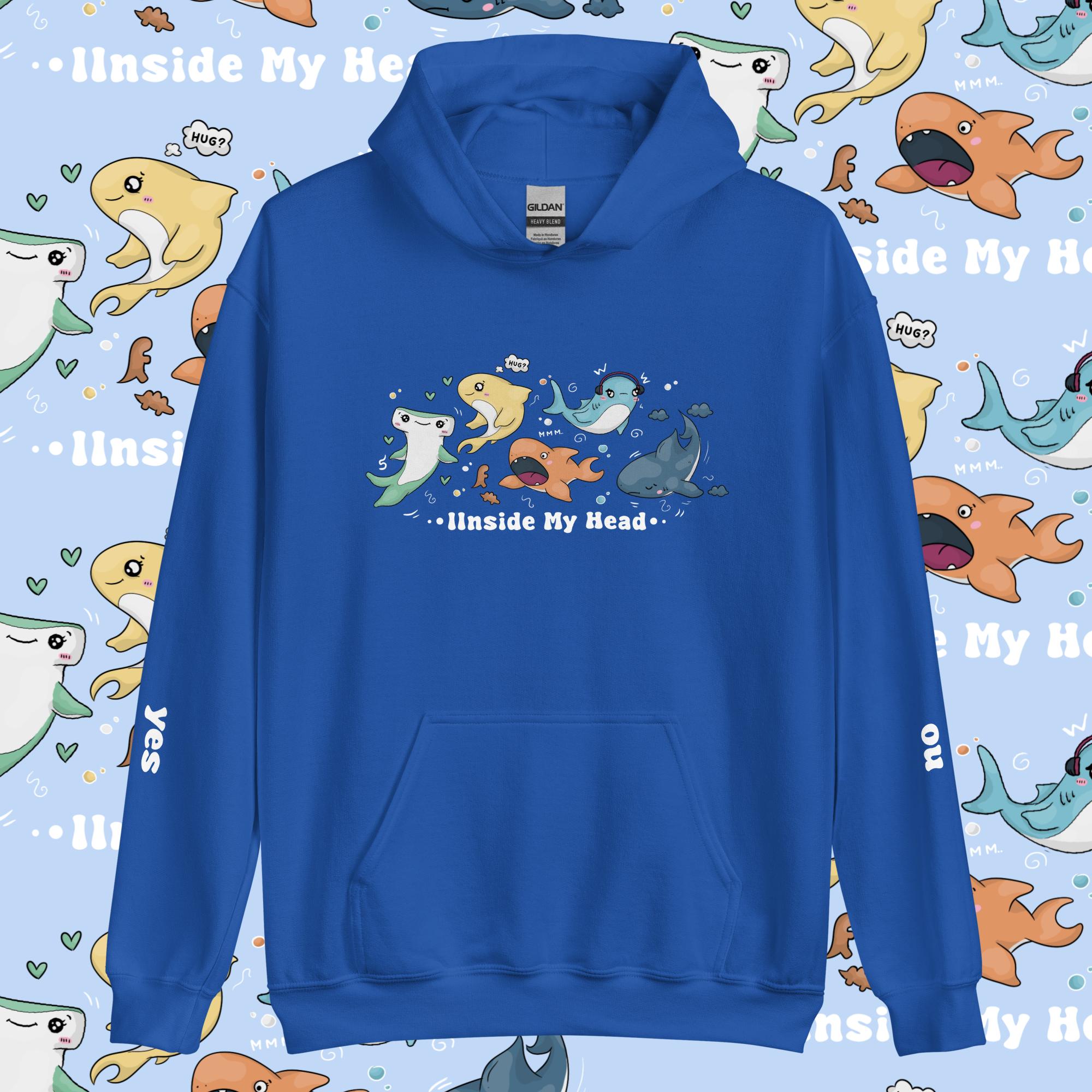 Shark head online hoodie