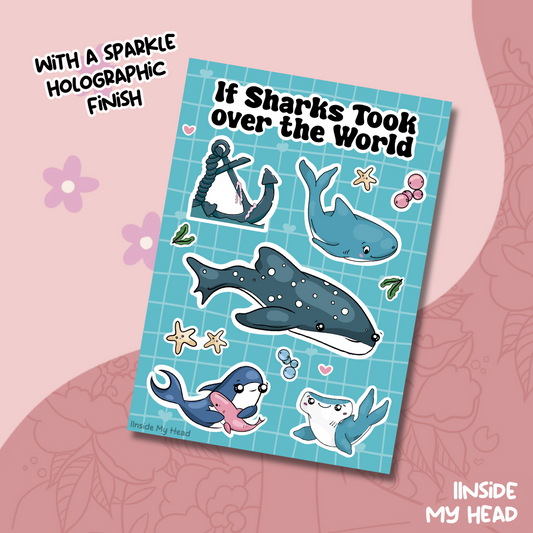 If Sharks Took Over The World Sticker Sheet