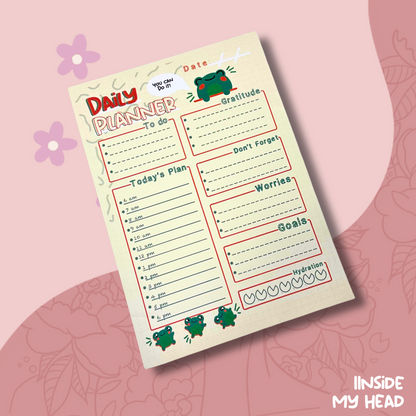 Froggy Daily Check In Notepad